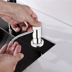 Soap Dispenser for Kitchen Sink, in Sink Soap Dispenser Pump, 47" Silicone Extension Tube Connect to The Soap Bottle Directly, Say Goodbye to Frequent Refills (Chrome)