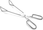 11-Inch Heavy Duty Stainless Steel Kitchen Tongs - Comfortable Ergonomic Grip, Scissor Design, Heat Resistant for BBQ and Cooking