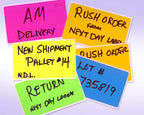 NextDayLabels 500 Rectangle Stickers (3" x 5") - Color Coding Labels Roll - Moving Labels for Boxes, Colored Inventory Stickers for Packing, Organizing, and Storage (Fluorescent Red)