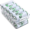 Xicennego Upgrade 2-Tier Rolling Soda Can Storage Organizer for Tall Skinny Soda/Pop Cans, Soda Can Dispenser for Refrigerator, Fridge Can Drink Holder, Plastic Storage Rack for Fefrigerators, Pantry