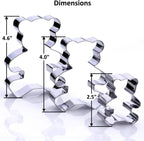 Teddy Bear Cookie Cutter Set – Sharp & Stainless Steel Cooking Utensils – A Fun Fit for Sandwiches, Pancakes & Fruits – Dishwasher-Safe 3-Piece Bakery Supplies by Sweet Cookie Crumbs (Large Sizes)