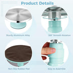 OMISTAR Aluminium Alloy Revolving Cake Stand, 12 in Cake Decorating Turntable, Non-Slip Rotating Platform, Smooth 360° Rotations for Cake Decorating and Baking Parties