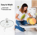 11 In Glass Lid for Frying Pan, Tempered Replacement Cover Compatible with All 11" Cookware for Skillets, Round Cast Iron, Cast Aluminium, Stainless Steel Pans &Pots, 10.8in/ 276mm - 11.2in/292mm