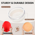 Vinino 8 Inch Silicone Round Cake Pan with Metal Reinforced Frame, Nonstick Silicone Springform Pan for Baking Suitable for Making Layers, Cheese & Chocolate Cakes