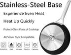 MsMk 9 1/2 Inch Small Egg Pan with Lid, Titanium and Ceramic Nonstick Omelette Pan,Scratch-resistant, Induction Egg Skillet, Oven Safe to 700°F Pan for Cooking, Dishwasher Safe