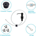 Soap Dispenser for Kitchen Sink, Kichen Sink Soap Dispenser, 47" Extension Tube kit, Under Sink Soap Dispenser Pump, No Need More Refills, Good Suction Power, Black