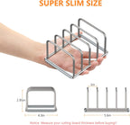 Cutting Board Organizer Stand Holder,304 Stainless Steel Chopping Board Holder,Pot Pan Lid Holder Rack kitchen Shelf Bakeware,Cookie Sheets Organizer (1.0 Inch Width Slots)