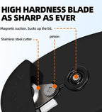 Rechargeable Auto Electric Can OpenerTouch Side Cut Opener Open Your Cans with A Simple Press of Button - Automatic,Smooth Edge,Food-Safe,for Kitchen for Seniors with Arthritis Small Size (Blue)