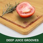 Bamboo Cutting Board, Wooden Cutting Boards for Kitchen, Wood Double Sided Food-Grade Chopping Board for Meat Cheese Vegetable (X-Large)