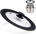 Universal Lid for Pots, Pans and Skillets - Tempered Glass with Heat Resistant Silicone Rim, Fits 8", 9" and 9.5" Diameter Cookware