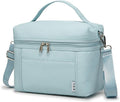 NOL Natural Organic Lifestyle Insulated Lunch Bags for Women Cooler Bag Lightweight Nylon Waterproof Lunch Box For Work (Small, Light blue)