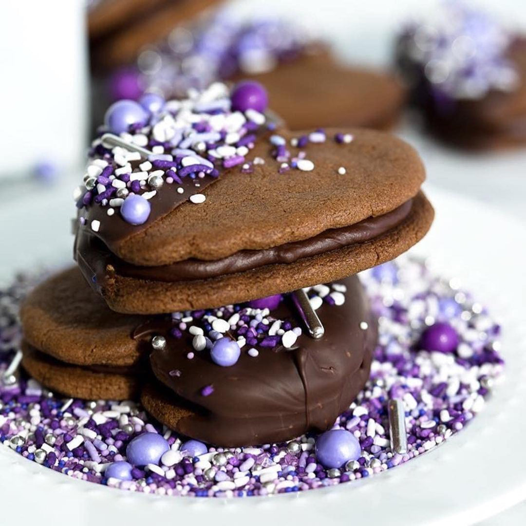 Sprinkle Pop Perfectly Purple Sprinkle Mix| Monochromatic Mix of Rich Purple White & Lavender Sprinkles Made in USA for Decorating Valentine’s Day Bridal Shower Birthday Cakes Cookies Cupcakes, 4oz
