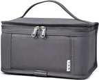 NOL Natural Organic Lifestyle Small Lunch Bag Mini Lunch Box Insulated Lunch Bag for Men/Women Leakproof Cooler Tote Bag Lightweight Nylon Waterproof Lunch Box For Work, Dark gray