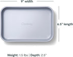 Caraway Nonstick 9” x 6.5” Small Rectangle Baking Pan Duo – Non-Toxic, PTFE & PFOA Free – Aluminized Steel Core – Deep Ceramic Baking Pan for Casseroles, Lasagna & More - Perracotta