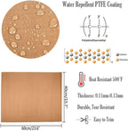 PTFE Teflon Sheet, Non-Stick Oven Liners, Barbecue Grill Mat Baking Sheet Reusable Washable - Use Up to 500℉ Craft Mat for Baking Cooking BBQ Grilling Roasting 16x24"/40x60cm 3 Pack