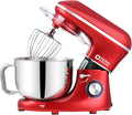 Kitchen in the box Stand Mixer, 6.5QT 660W Kitchen Electric Mixer, 6-Speed Tilt-Head Food Mixer with Dough Hook, Wire Whip, Beater, Dishwasher Safe (Red)