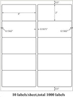 9527 Product 2x4 inch Shipping Labels, 300 Labels per Pack, Laser/Inkjet Compatible, Self-Adhesive