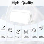 White Thermal Labels 2x4 Inch, Direct Thermal Stickers Label, Self-Adhesive Thermals Printer Sticker Labels, Water & Oil Resistant & Anti-Scratch, Perforation Line Design- 200Pcs