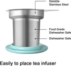Sweejar Porcelain Tea Infuser Mug with Lid, 20 oz Teacup with Strainers for Loose Leaf Tea, Microwave and Dishwasher Safe Coffee Mug(Turquoise)