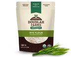 Organic Rye Flour 1.5 lb - Non-GMO, USDA Organic, Low Gluten, Vegan, For Baking, Cooking, Supports Heart Health & Digestion, USA Grown, Farmed From Regenerative Soil by Doudlah Farms