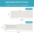 Vtopmart 16 Pack Drawer Dividers for Clothes, 4" High 11.6"-17" Adjustable Expandable Dresser Drawer Organizer, Plastic Drawers Separator for Dresser, Baby Clothes, Underwear, Kitchen & Office Storage