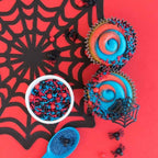 Spiderman Sprinkles for Cake, Cookie, Cupcake Decorating, and Baking - Fancy Edible Spiderman Cake Decorations Sprinkles and Toppings in Red, Blue, and Black Jimmies, Nonpareils, Sugar Pearl