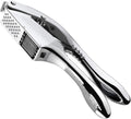 Garlic press and slicer 2 in 1,Effortlessly Crush, Slice, and Mince Garlic,with this Versatile Kitchen Tool - Perfect for Home Cooks and Professional Chefs Alike. (Silvery)