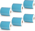 BETCKEY - 4" x 2.5" Shipping & Multipurpose Labels Compatible with Zebra & Rollo Label Printer,Premium Adhesive & Perforated[Light Blue, 6 Rolls, 3720 Labels]