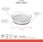 Spectrum Small Lazy Susan Organizer 7.5 in for Cabinets Refrigerator Pantry Table, Oyster Gray Rotating Storage Spice Rack Turntable for Sauces Jams or Tiny Jars, Spinning Fridge Organizer
