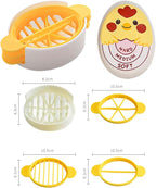 Creative kitchen Tools 3 in 1 Egg Slicer Set with (Hemisect/Slice/Petal) Great for Sandwiches Salads and Hors d'Oeuvres + Egg timer Spa Egg runny egg timer Perfect for Boiling Eggs - Hard Medium Soft