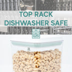 BopTop (4pc Set) Airtight Food Storage Container – Mechanical Silicone Seal Canister - BPA-Free Stackable - 1.3Qt/2.1Qt/2.8Qt/3.5Qt