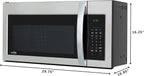 KoolMore KM-MOTC-15SS inch Range Convection Microwave Oven,900 Watts and 300 CFM in Stainless-Steel, UL Listed, 30 in./1.5 cu. ft