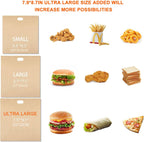 12 Pack Toaster Bags Nonstick Reusable Easy to Clean for Grilled Cheese Sandwiches Toast Bread Snacks (12)