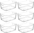 Clear Plastic Storage Bins, Pantry Organizers and Storage Containers, Large Fridge Organizer Bins, Home Kitchen Cabinet Organizer, Medicine Cabinet Bin for Organizing Freezer Closet