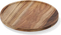 LAMU 11'' Acacia Wood Lazy Susan Organizer for Table Top, Lazy Susan Turntable for Cabinet, Kitchen, Countertop, Pantry Organization