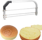 Cake Leveler,304 Stainless Steel 3 Blades Adjustable Layer Cake Cutter,DIY Cake Slicer Kitchen Baking Tools Accessories,Household Cake Tools Baking and Pastry Tools,for Cake Making(Silver)