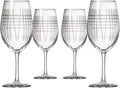 Rolf Glass Matchstick All Purpose Wine Glass 18 Ounce - Set of 4 Large Wine Glasses - Lead-Free Glass - Engraved Large Wine Glasses - Proudly Made in the USA