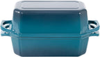 Bread Pan Cast Iron Loaf Pan with Lid Bread Loaf Pan 9x5 Inch Loaf Pan Enameled Cast Iron Sourdough Loaf Pan, DarkCyan