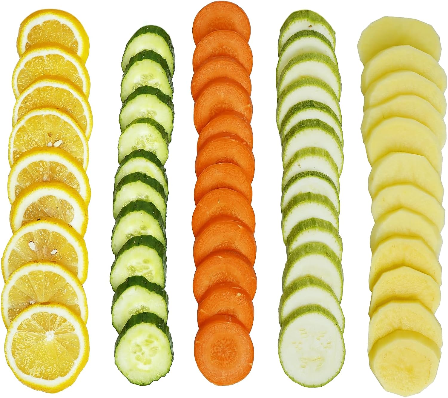 Upgraded Mandoline Slicer for Kitchen &Safe Vegetable Chopper 5 in 1 & Adjustable Mandoline Slicer,Can cut slicing,strips,shredding and dicing Kitchen Veggie chopper (Only Slicer Green)