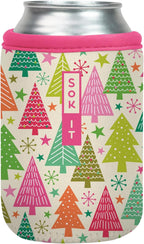 Sok It CanSok Sleeve for Beer & Soda Insulated Neoprene Cover (Festive Forest, 12oz Can Sleeve)