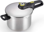 T-fal Ultimate Stainless Steel Pressure Cooker 6.3 Quart, Induction Compatible, Secure Locking Lid, Safe & Easy to Use, Cookware, Pots and Pans, Kitchen, Dishwasher Safe, Silver