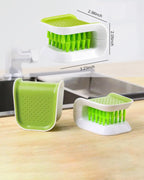 Blade Knife Cleaner Kitchen Washing Brush Chopsticks Cutlery Cleaning Brush Double-Sided Scrubber Multifunctional Knife Sponge