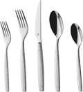 Engraved Silverware Set for 16 | 18/10 Stainless Steel Flatware with Mirror Finish and Engraved Handles | Heavy-Duty, Dishwasher Safe, Built to Last (80-Piece, Mezzano Engraved)