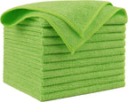 AIDEA Microfiber Cleaning Cloth, 10PK, Microfiber Towels for Cars, Premium All Purpose Car Cloths, Dusting Cloth Cleaning Rags, Absorbent Towels for SUVs, House, Kitchen, Window, 12"×12", Green