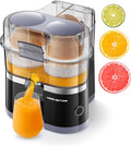 Electric Citrus Juicers Dual Juicing Cones, Portable Juicer for Orange with Cleaning Brush