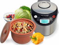 VitaClay Smart Organic Clay Pot Multi Cooker - Toxin Free Clay Rice Cooker, Delay Start Slow Cooker, Stew Cooker, Electric Soup Pot, Yogurt Maker, with Natural Earthen Clay Crock, 6 Cup / 3.2-Quart
