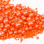 Edible Orange Pearl Sprinkles, Sugar Candy, 130g/4.58oz, Edible Orange Pearls Sprinkles for Cupcake Decorating, Cupcake Toppers, Cake Decorations