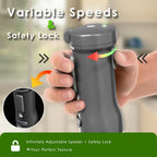 Cordless Immersion Hand Blender, 5-in-1 Variable Speed blender handheld,Rechargeable with 2000mAh Battery, BPA-Free & Dishwasher-Safe Accessories:700ml Beaker,Chopper,Whisk & Milk Frother,Grey
