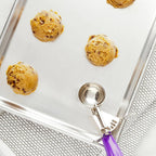 Met Lux 0.86 oz Stainless Steel #40 Portion Scoop - with Orchid Handle - 1 count box