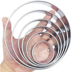 DOCZEN 6 PCS Round Cookie Cutter Set (2, 3, 3.5, 4, 5, 6 Inch) - Biscuit Cutters For Baking - Large Circle Cookie Cutters Variety Pack, Metal Stainless Steel, 6 Pack